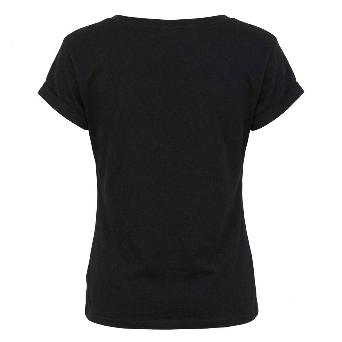 Black - Back - Spiral Direct Womens-Ladies Angel Sword Boat Neck T-Shirt