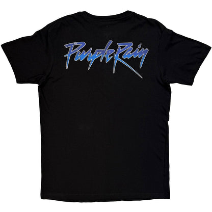 Black - Back - Prince Unisex Adult Purple Rain Box Back Print T-Shirt