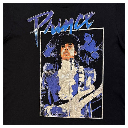 Black - Side - Prince Unisex Adult Purple Rain Box Back Print T-Shirt