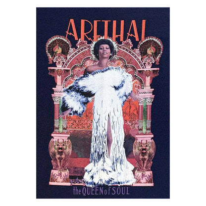 Navy Blue - Side - Aretha Franklin Unisex Adult The Queen Of Soul T-Shirt