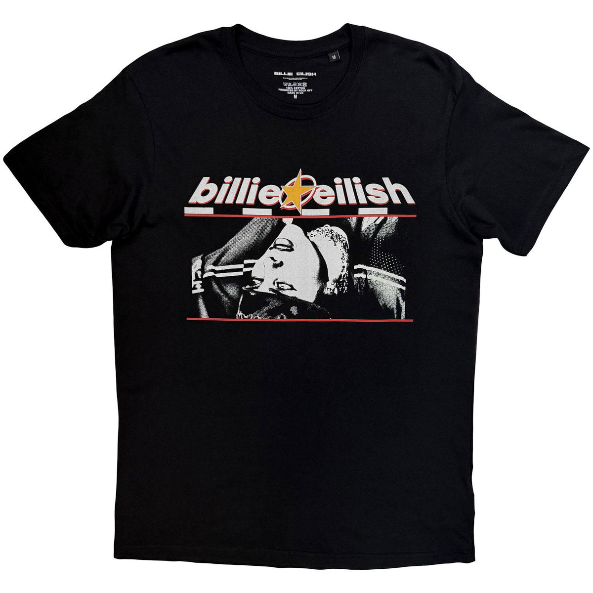 Black - Front - Billie Eilish Unisex Adult Racer Back Print T-Shirt
