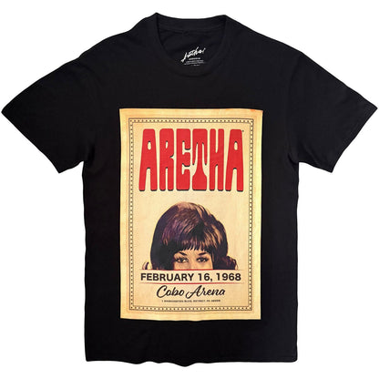 Black - Front - Aretha Franklin Unisex Adult Cobo Hall T-Shirt