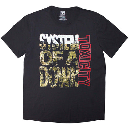 Charcoal Grey - Front - System Of A Down Unisex Adult Toxicity Stack T-Shirt