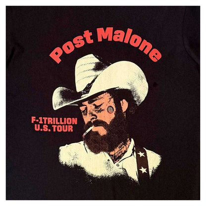 Black - Side - Post Malone Unisex Adult U.S. Tour Back Print T-Shirt