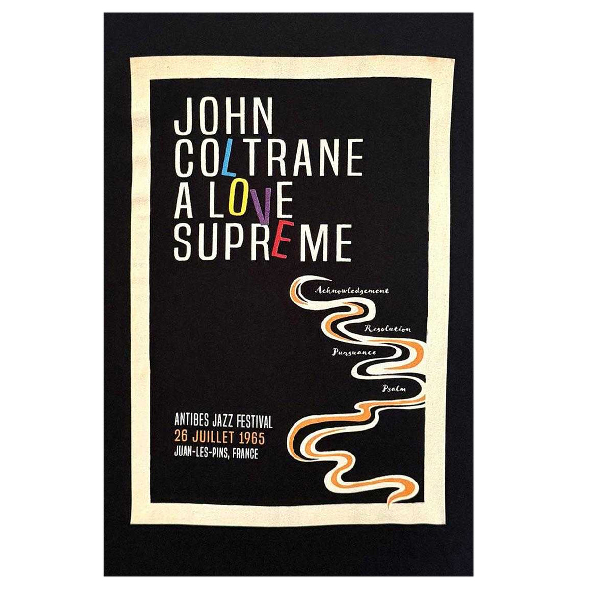 Black - Side - John Coltrane Unisex Adult A Love Supreme T-Shirt