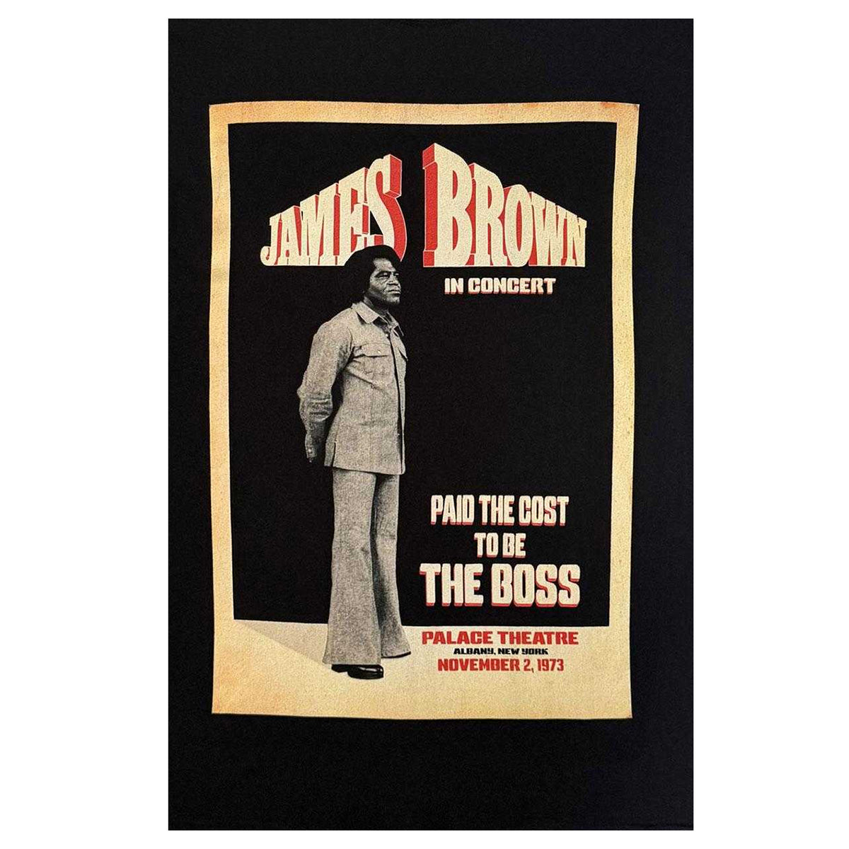Black - Side - James Brown Unisex Adult The Boss T-Shirt