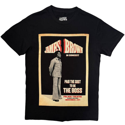 Black - Front - James Brown Unisex Adult The Boss T-Shirt