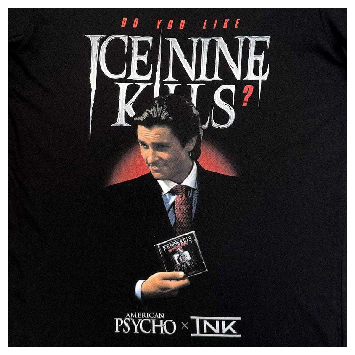 Black - Side - Ice Nine Kills Unisex Adult American Psycho Back Print T-Shirt