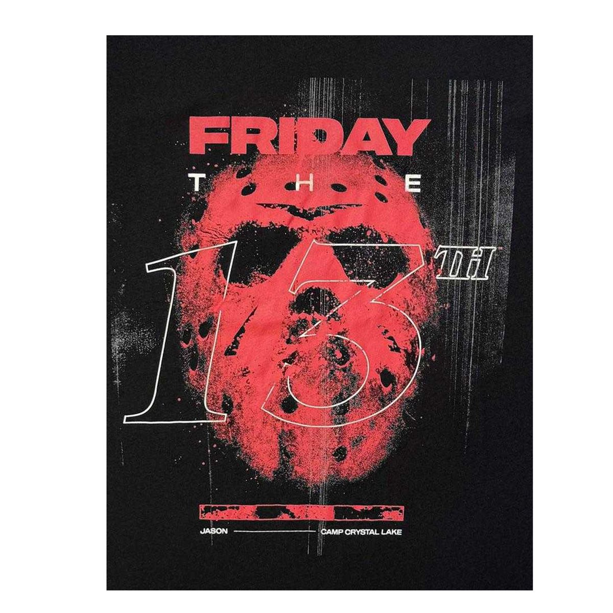 Black - Side - Friday The 13th Unisex Adult Camp Crystal Lake T-Shirt