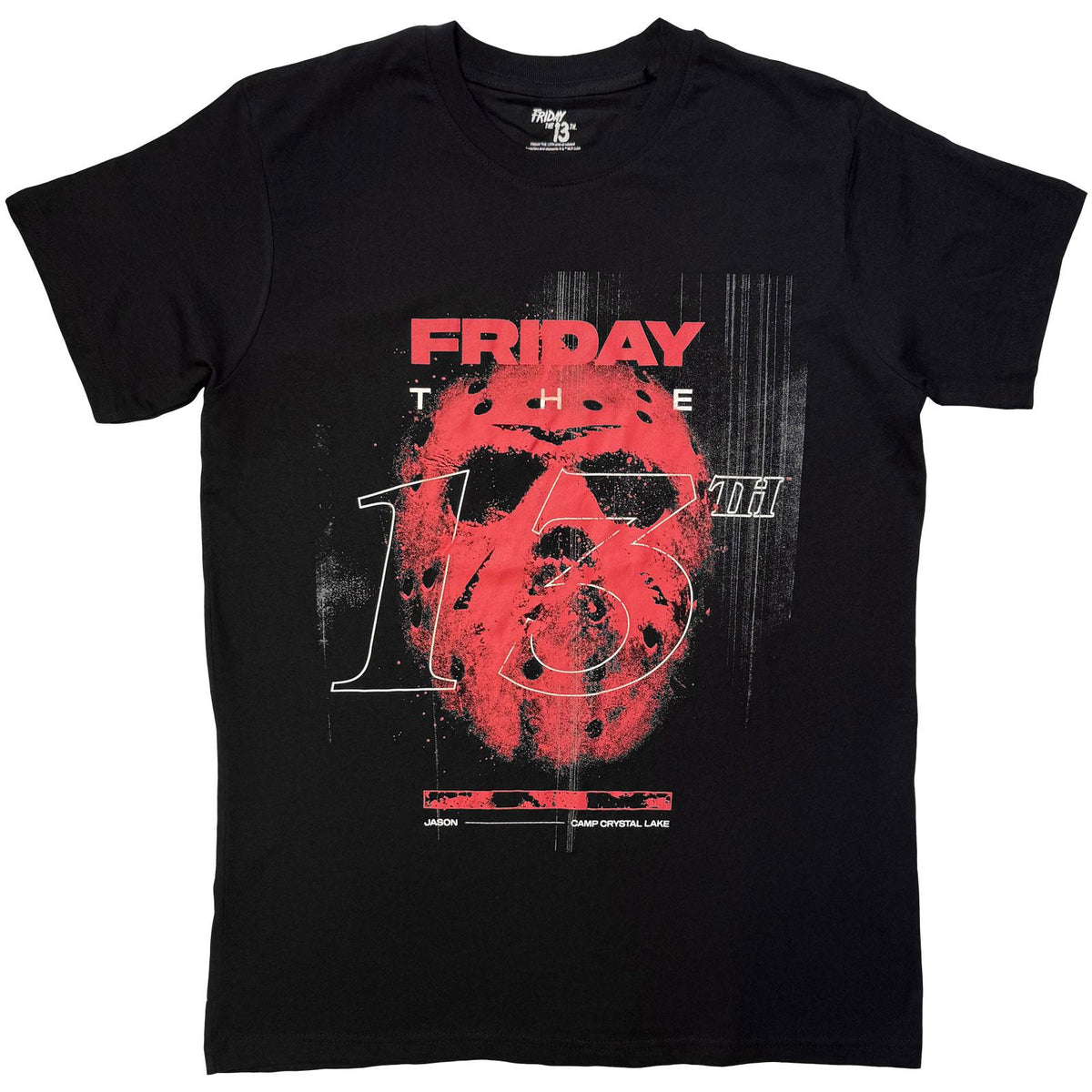 Black - Front - Friday The 13th Unisex Adult Camp Crystal Lake T-Shirt