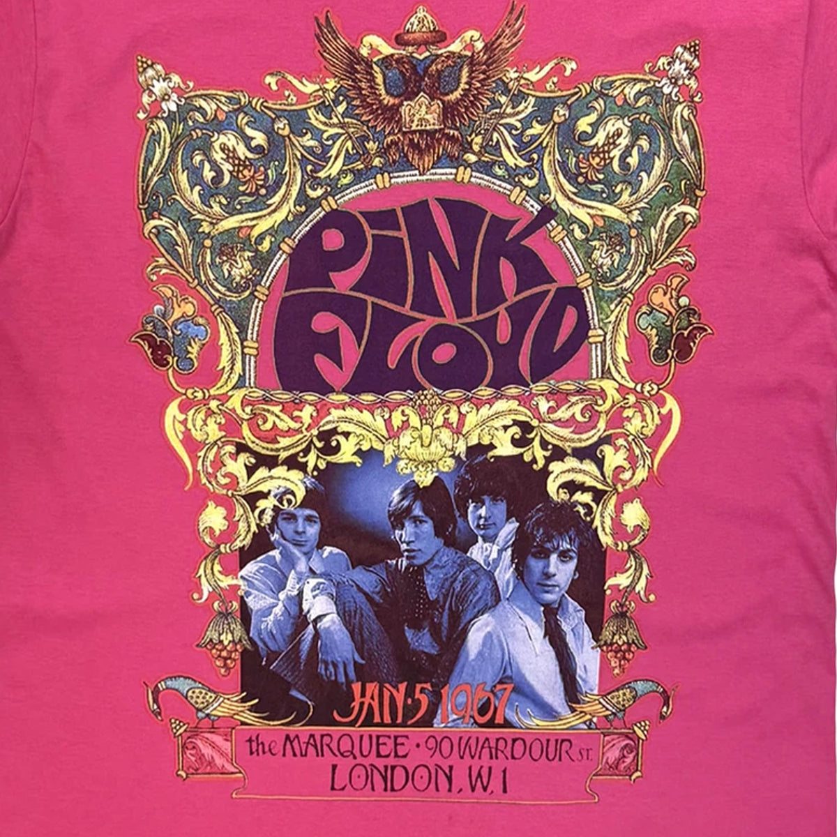 Pink - Side - Pink Floyd Unisex Adult The Marquee T-Shirt