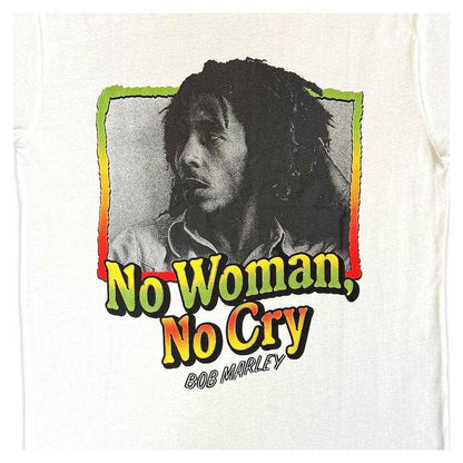 White - Back - Bob Marley Unisex Adult No Woman No Cry Ringer T-Shirt