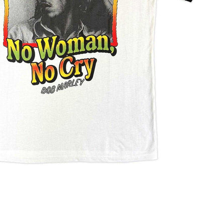 White - Lifestyle - Bob Marley Unisex Adult No Woman No Cry Ringer T-Shirt