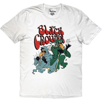 White - Front - The Black Crowes Unisex Adult Cloak Logo T-Shirt
