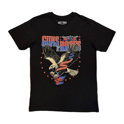 Black - Front - Guns N Roses Unisex Adult Eagle Skull T-Shirt