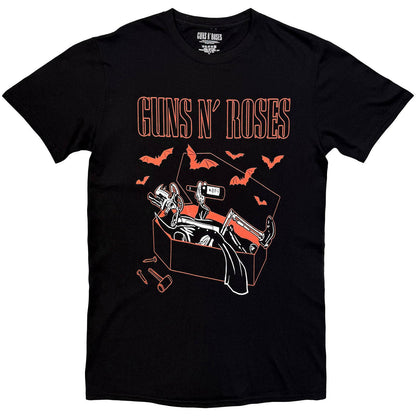 Black - Front - Guns N Roses Unisex Adult Coffin Logo T-Shirt