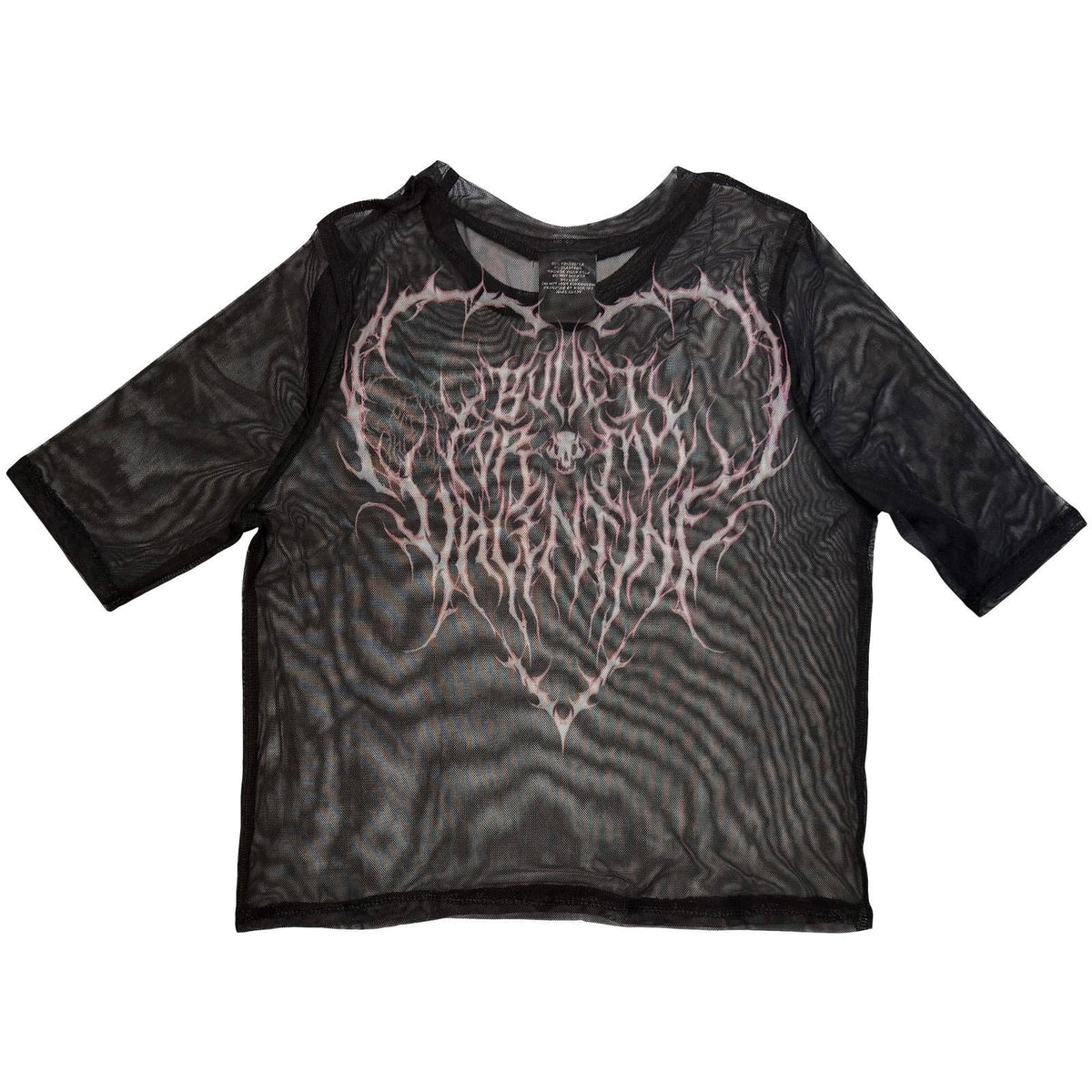 Black - Back - Bullet For My Valentine Womens-Ladies Deathcore Mesh Crop Top