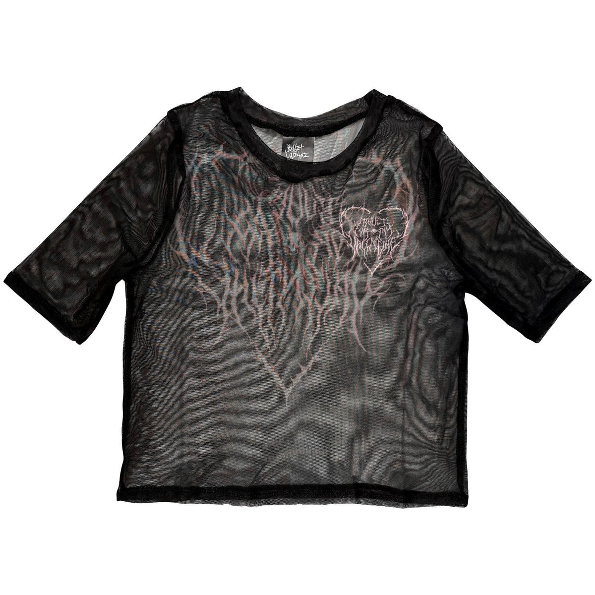 Black - Front - Bullet For My Valentine Womens-Ladies Deathcore Mesh Crop Top