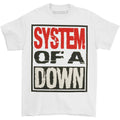 White - Front - System Of A Down Unisex Adult Stacked Logo T-Shirt