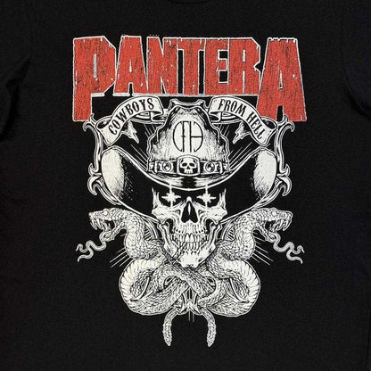 Black - Side - Pantera Unisex Adult Skull & Snake Soft Touch T-Shirt
