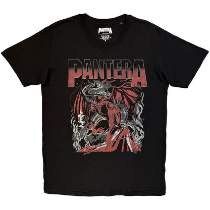 Black - Front - Pantera Unisex Adult Devil T-Shirt