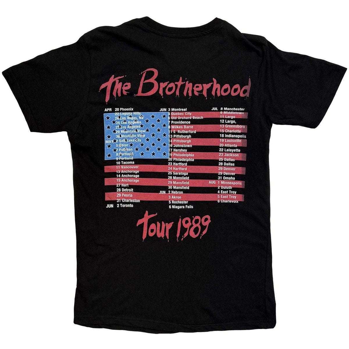 Black - Back - Bon Jovi Unisex Adult The Brotherhood Back Print T-Shirt