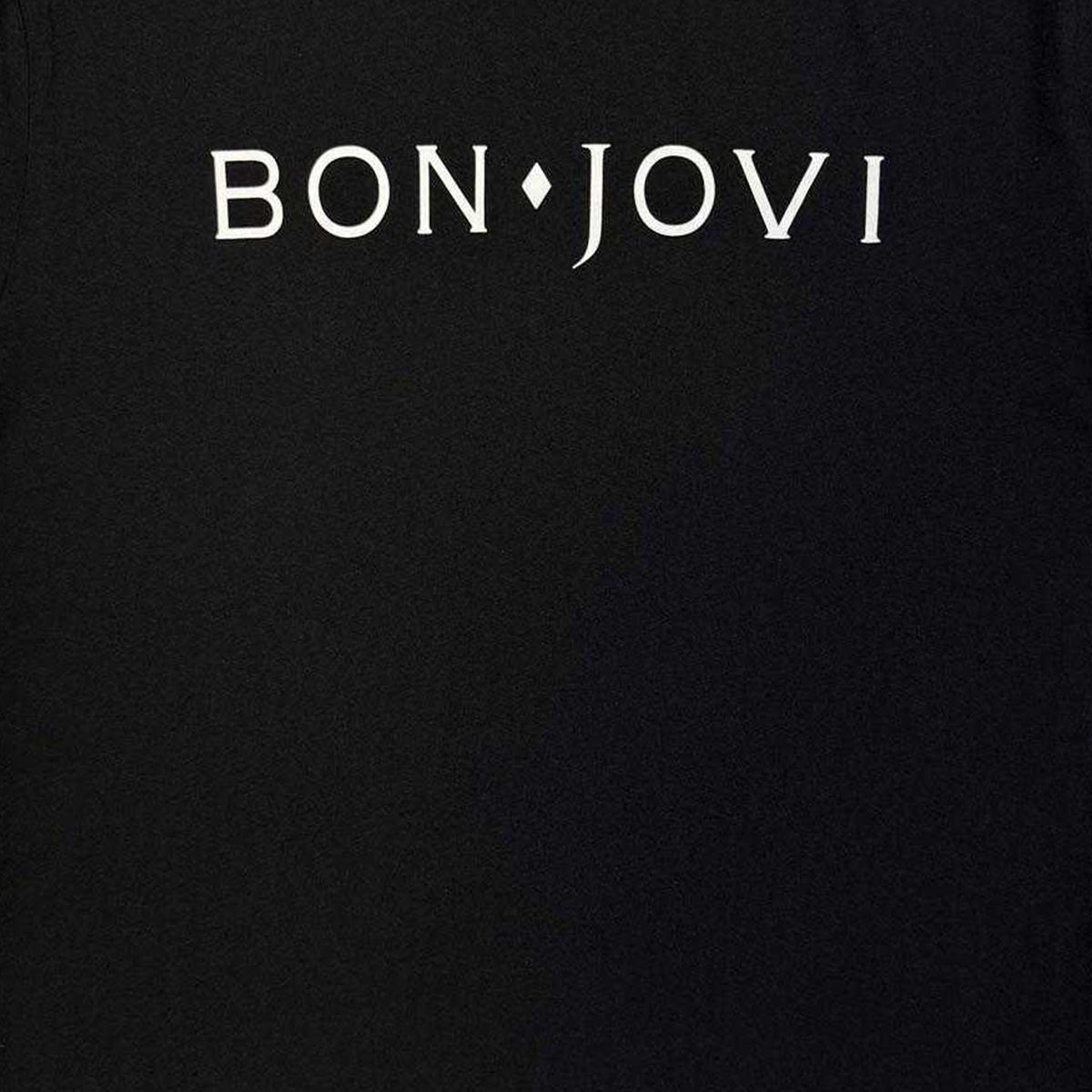 Black - Side - Bon Jovi Unisex Adult Mono Logo T-Shirt