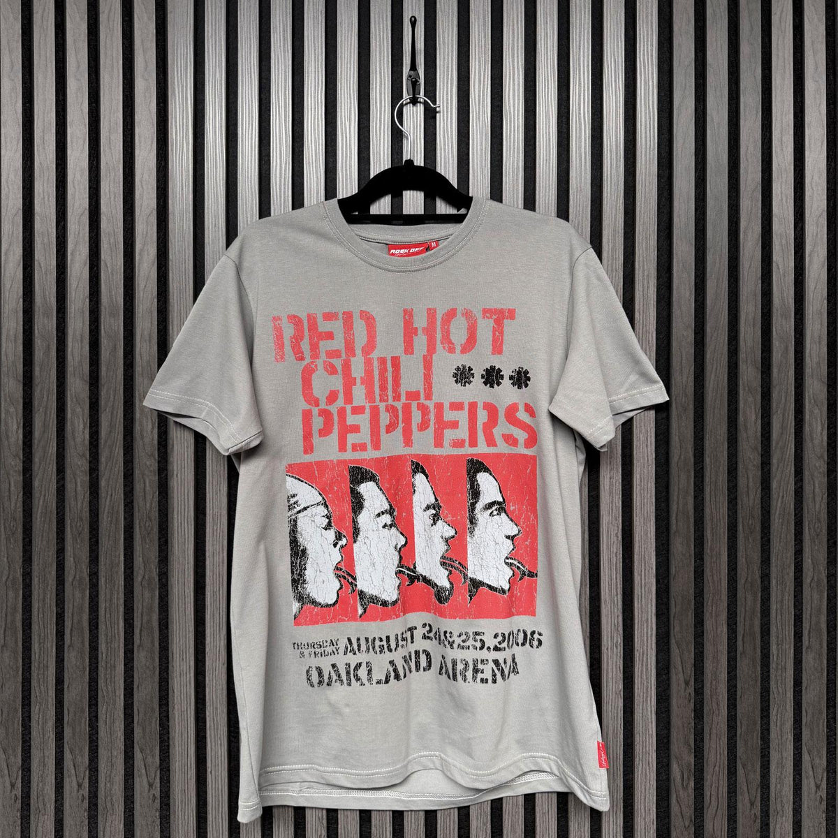Grey - Back - Red Hot Chili Peppers Unisex Adult Unplugged Oakland Arena T-Shirt