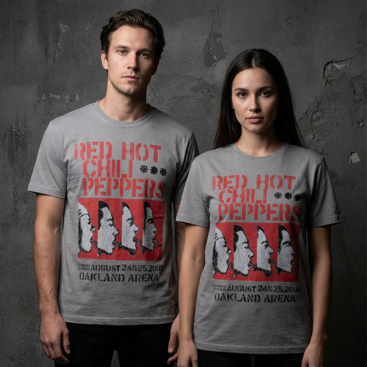 Grey - Side - Red Hot Chili Peppers Unisex Adult Unplugged Oakland Arena T-Shirt