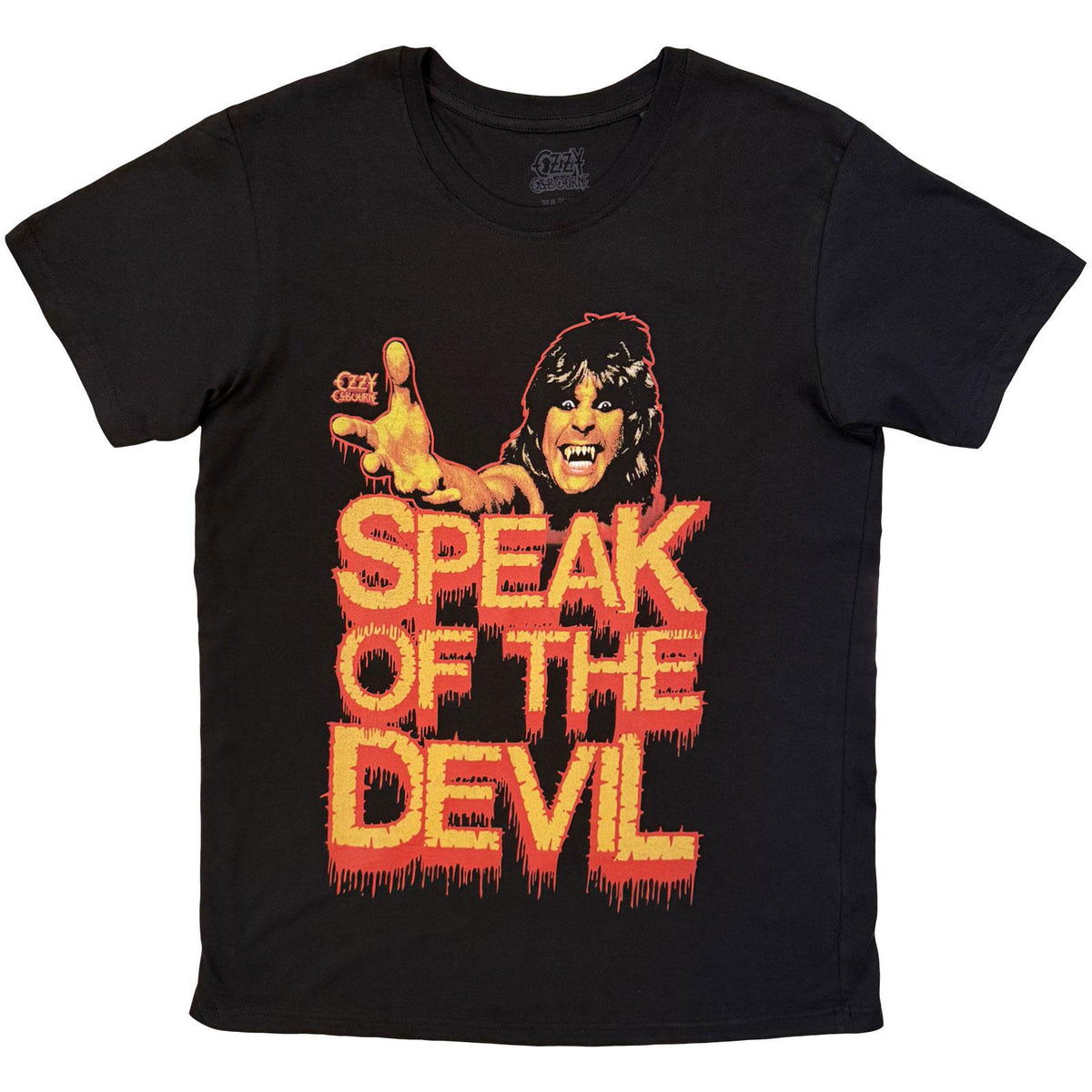 Black - Front - Ozzy Osbourne Unisex Adult Speak Of The Devil Drip T-Shirt