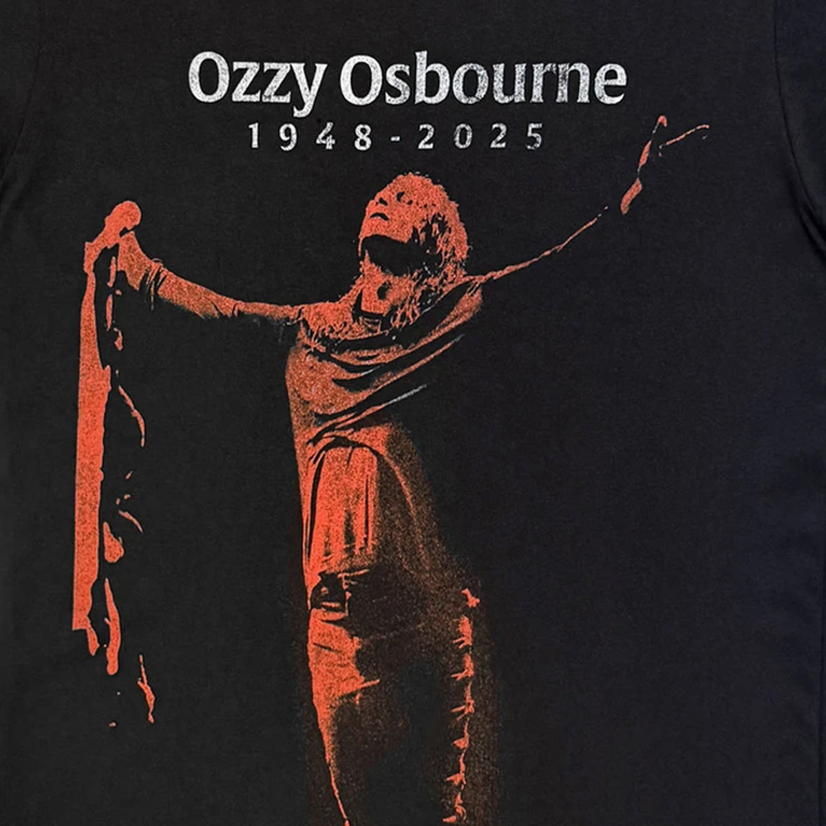Black - Side - Ozzy Osbourne Unisex Adult Tribute T-Shirt