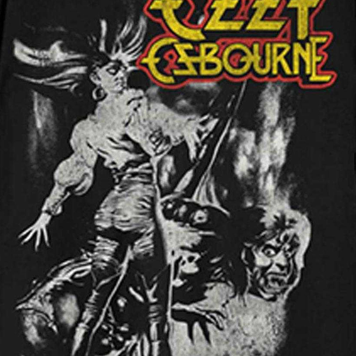 Black - Side - Ozzy Osbourne Unisex Adult The Ultimate Sin Back Print T-Shirt