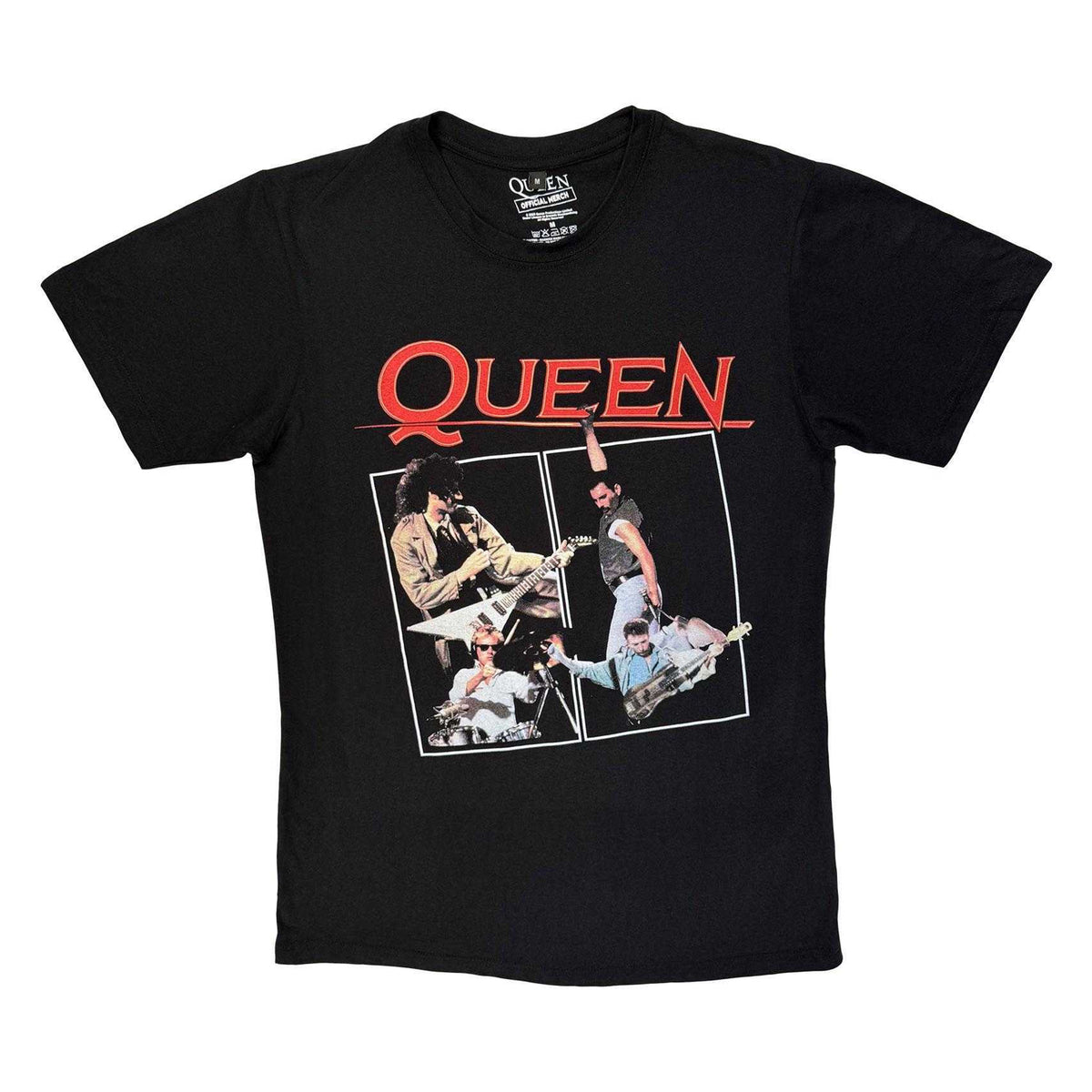 Black - Front - Queen Unisex Adult Poster Carbon T-Shirt