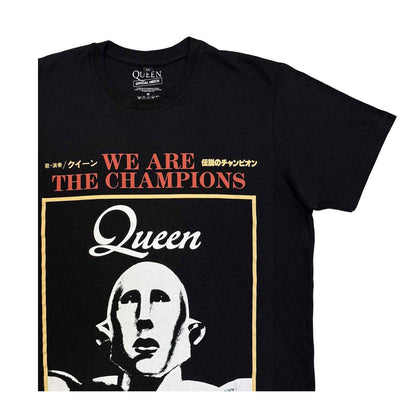 Black - Side - Queen Unisex Adult We Are The Champions Carbon T-Shirt