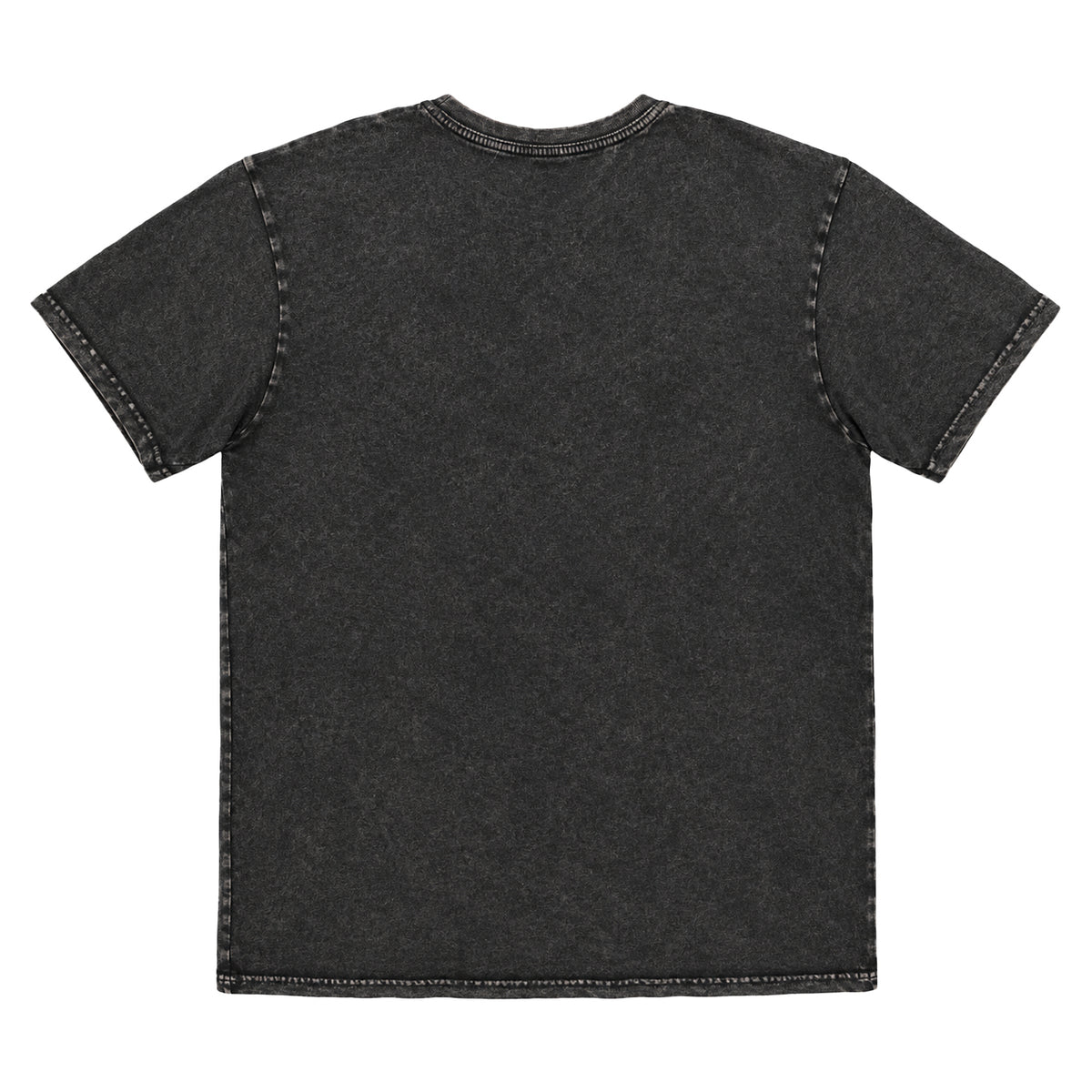 Charcoal Grey - Back - Queen Unisex Adult Crest Stone Wash T-Shirt