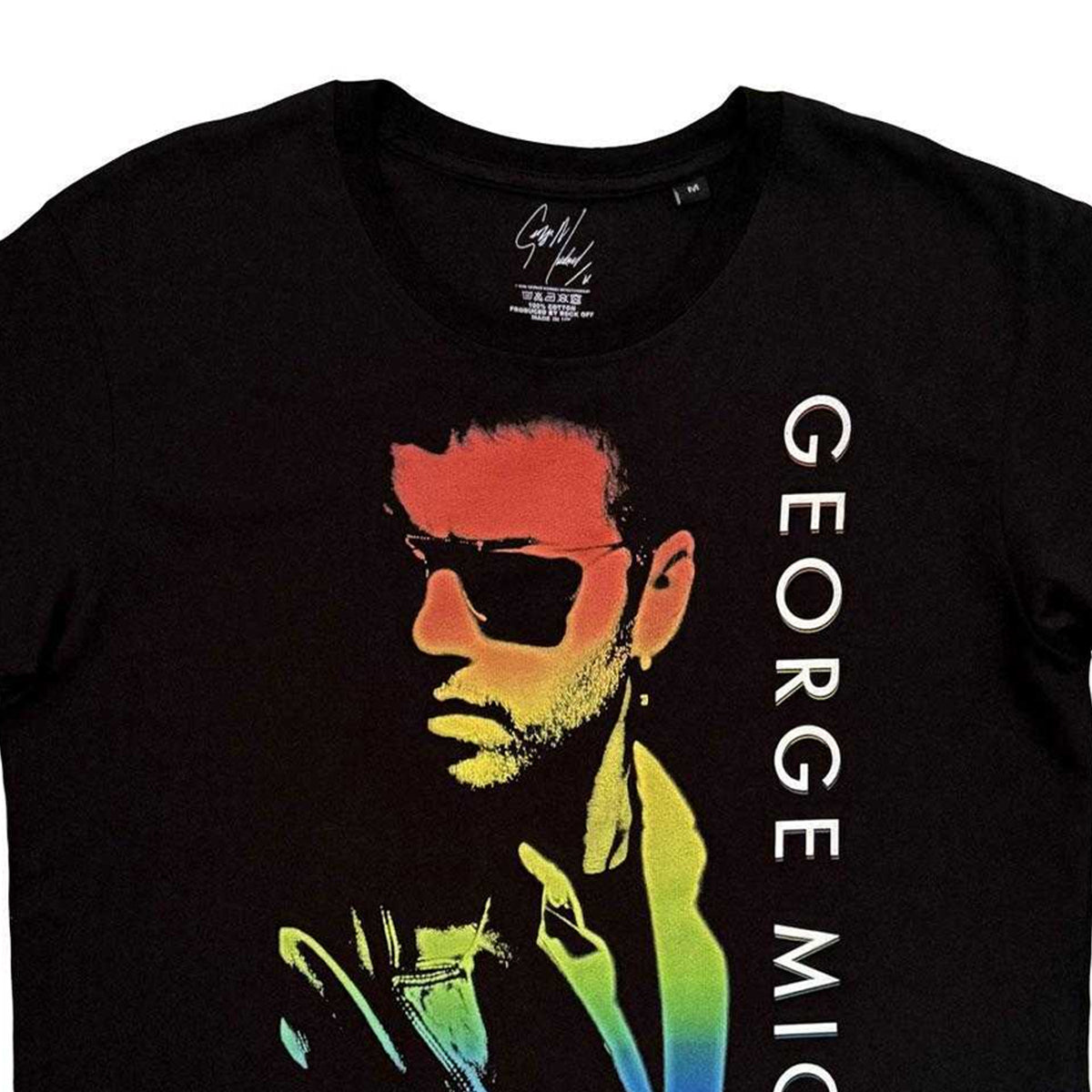 Black - Side - George Michael Unisex Adult Pride T-Shirt