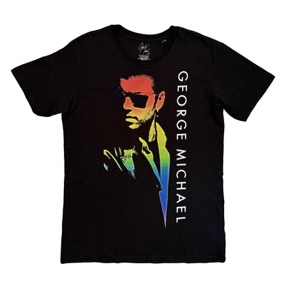 Black - Front - George Michael Unisex Adult Pride T-Shirt