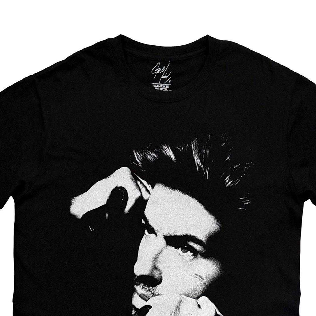 Black - Side - George Michael Unisex Adult Faith T-Shirt