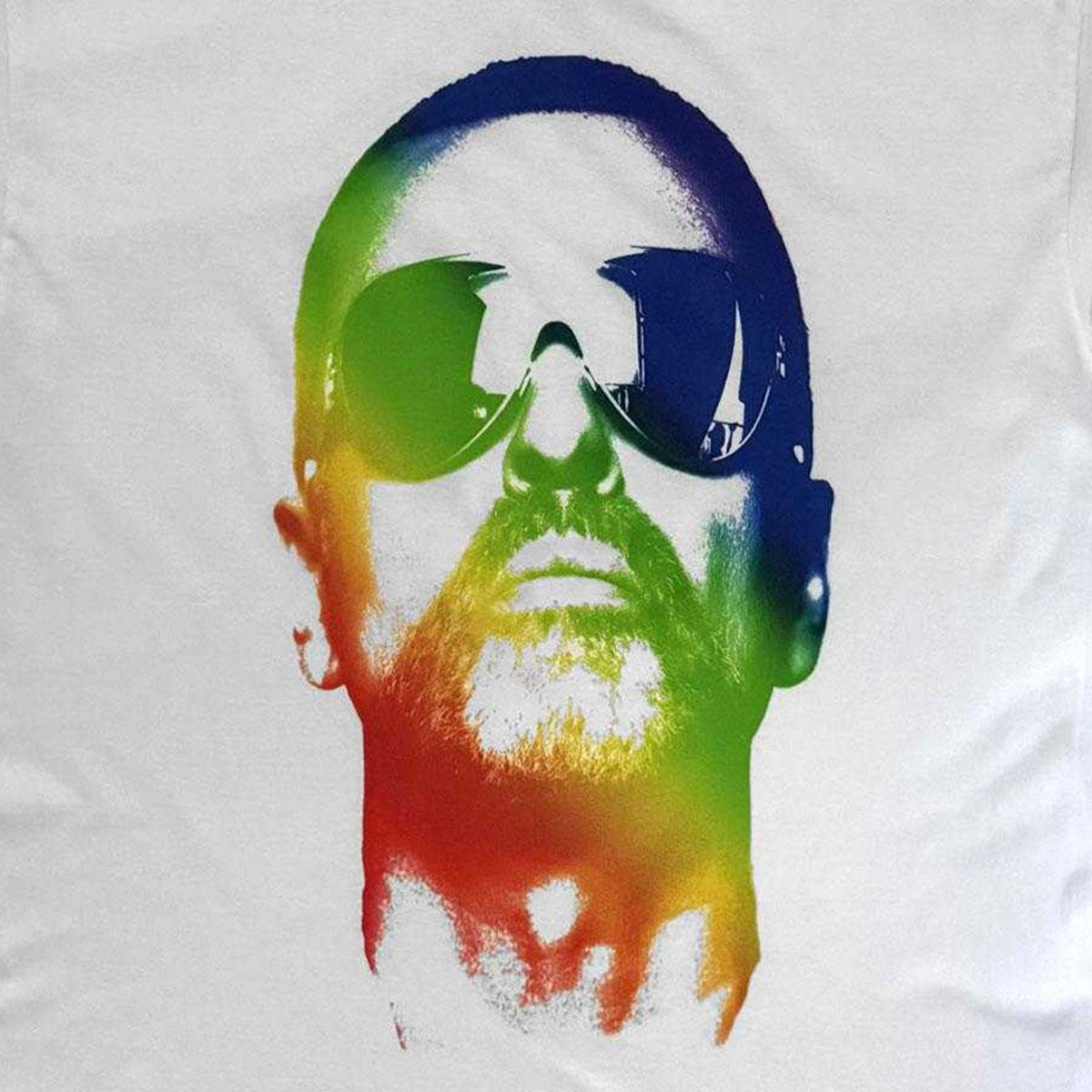 White - Side - George Michael Unisex Adult Face T-Shirt