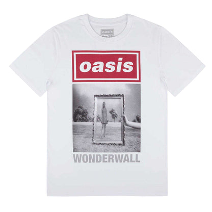 White - Front - Oasis Unisex Adult Wonderwall Cover T-Shirt