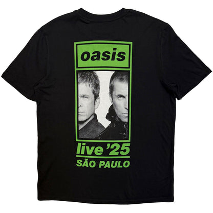 Black - Back - Oasis Unisex Adult Sao Paulo T-Shirt