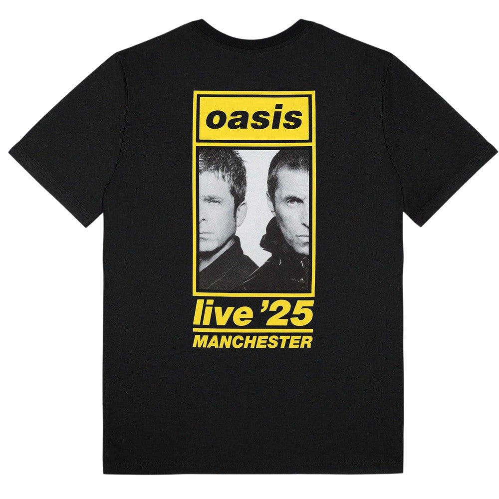 Black - Back - Oasis Unisex Adult Manchester 16 July Event Back Print T-Shirt