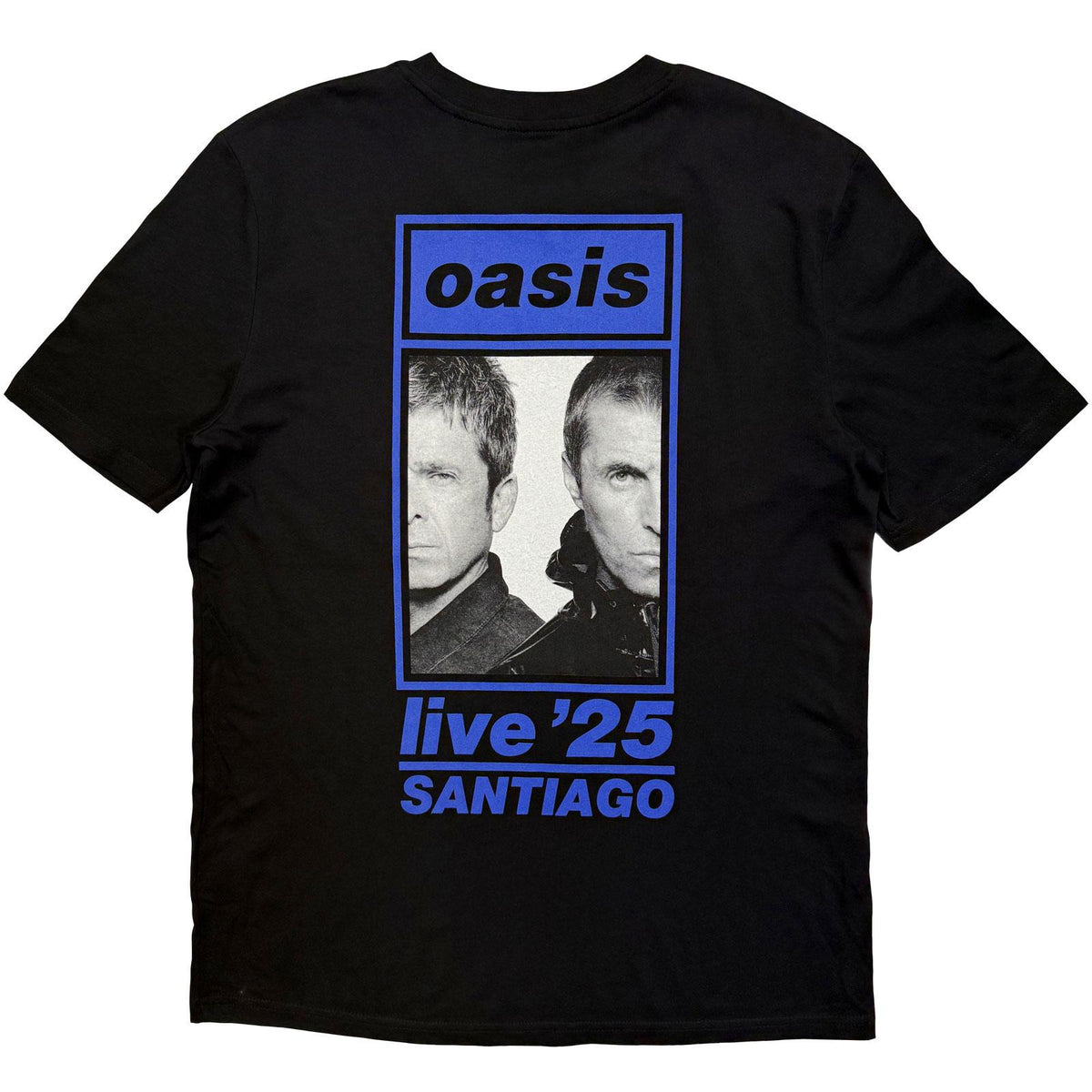 Black - Back - Oasis Unisex Adult Santiago Half Face Back Print T-Shirt