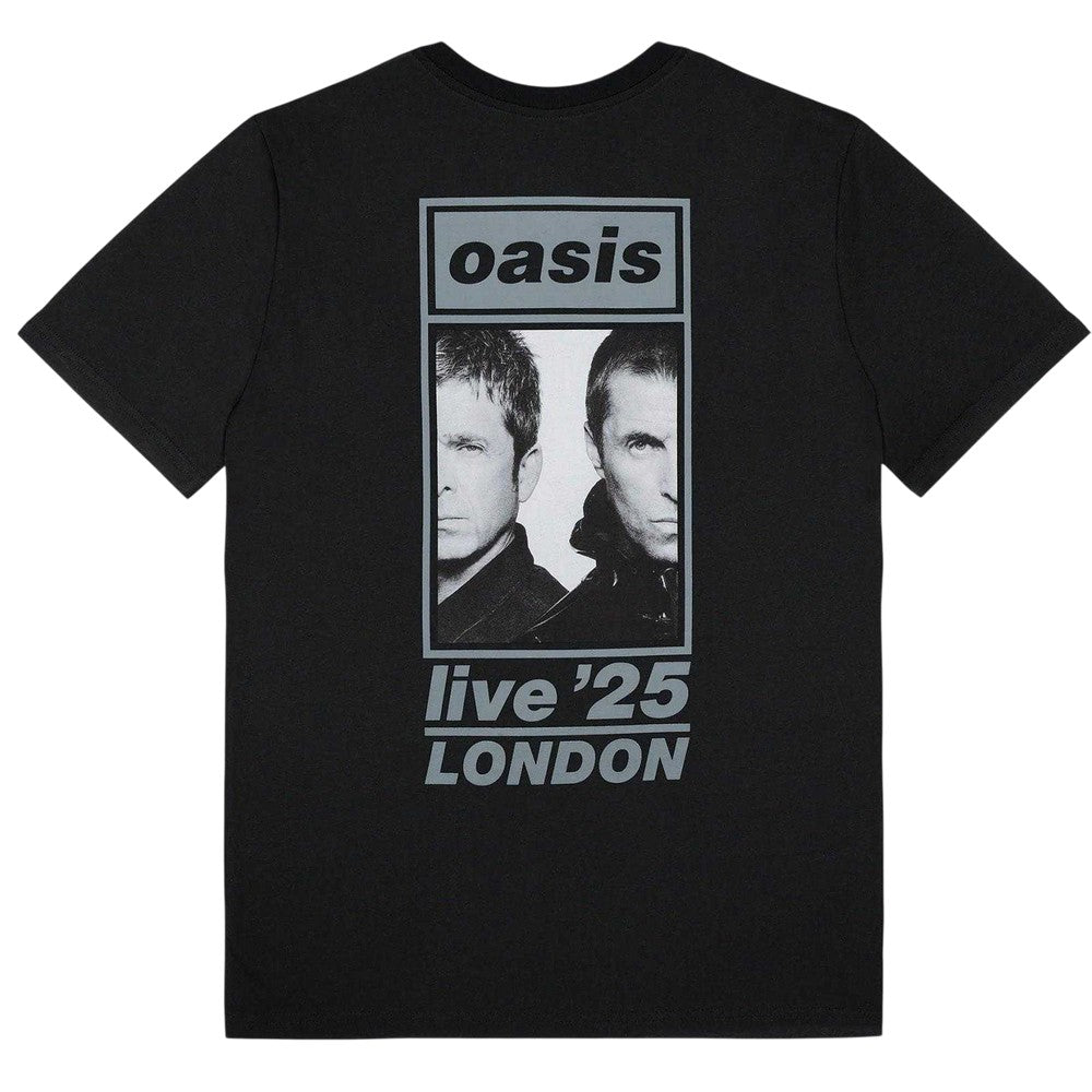 Black - Back - Oasis Unisex Adult London 30 July Event Back Print T-Shirt