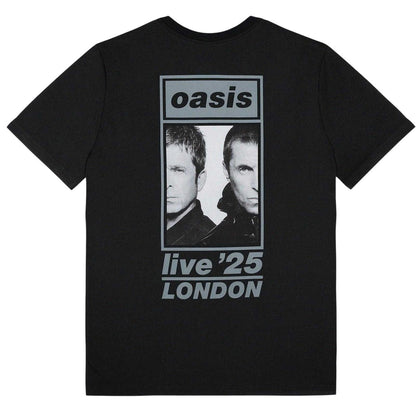 Black - Back - Oasis Unisex Adult London 30 July Event Back Print T-Shirt