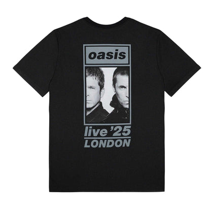 Black - Back - Oasis Unisex Adult London 26 July Event Back Print T-Shirt