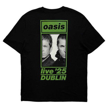 Black - Back - Oasis Unisex Adult Dublin 17 Aug Event Back Print T-Shirt