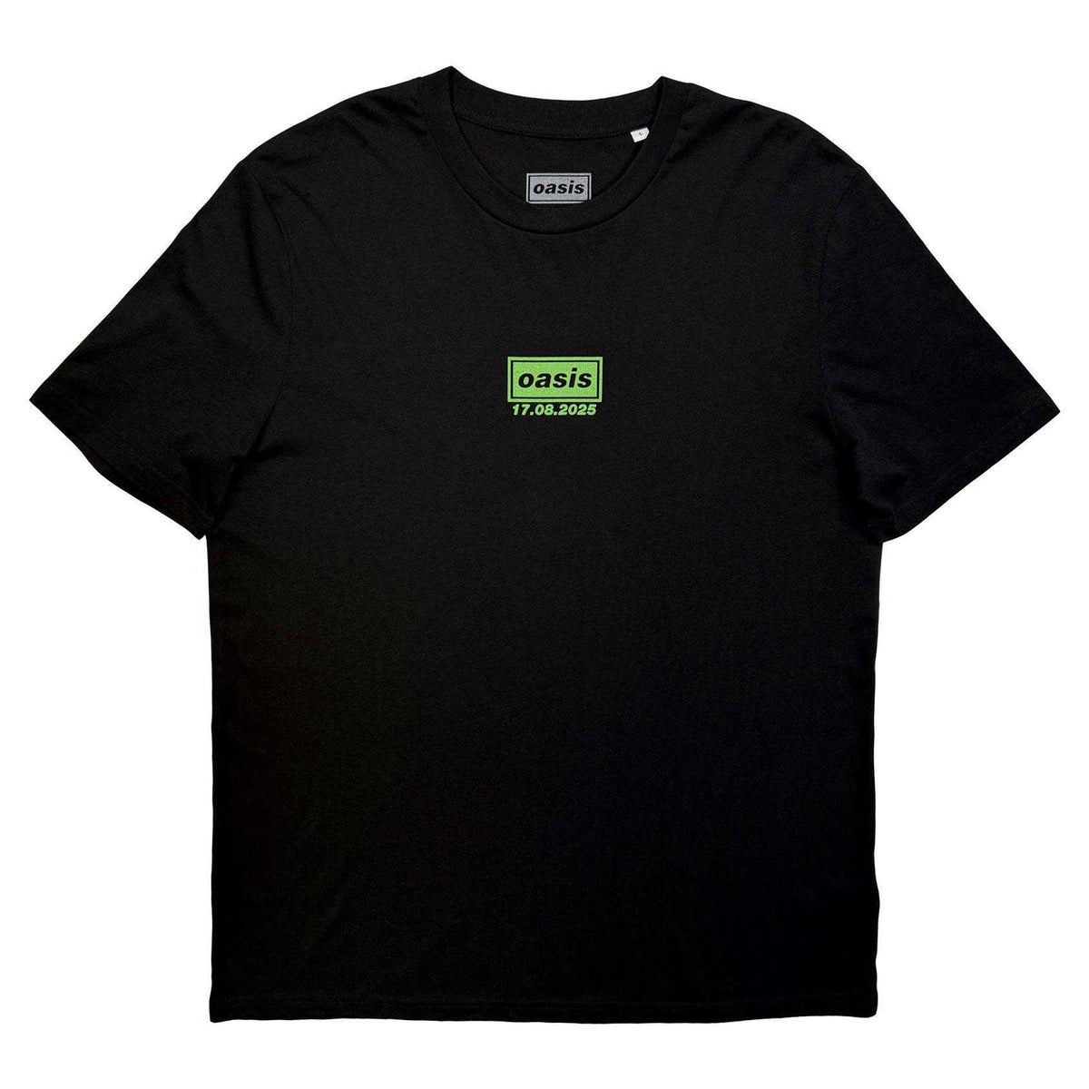 Black - Front - Oasis Unisex Adult Dublin 17 Aug Event Back Print T-Shirt