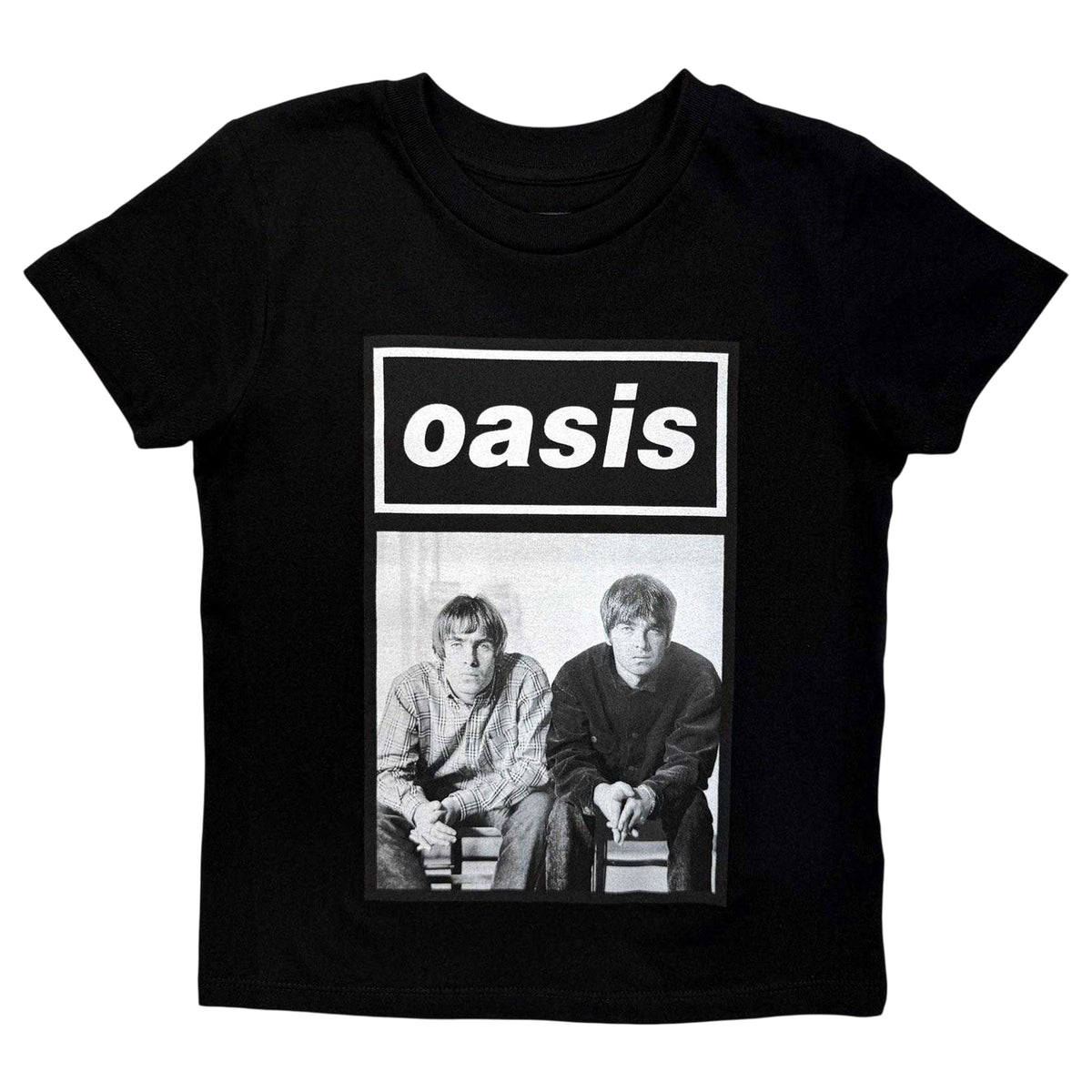 Black - Front - Oasis Childrens-Kids Wonderwall Live 25 World Tour Back Print T-Shirt