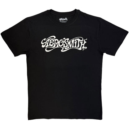 Black - Front - Aerosmith Unisex Adult Mono Logo T-Shirt